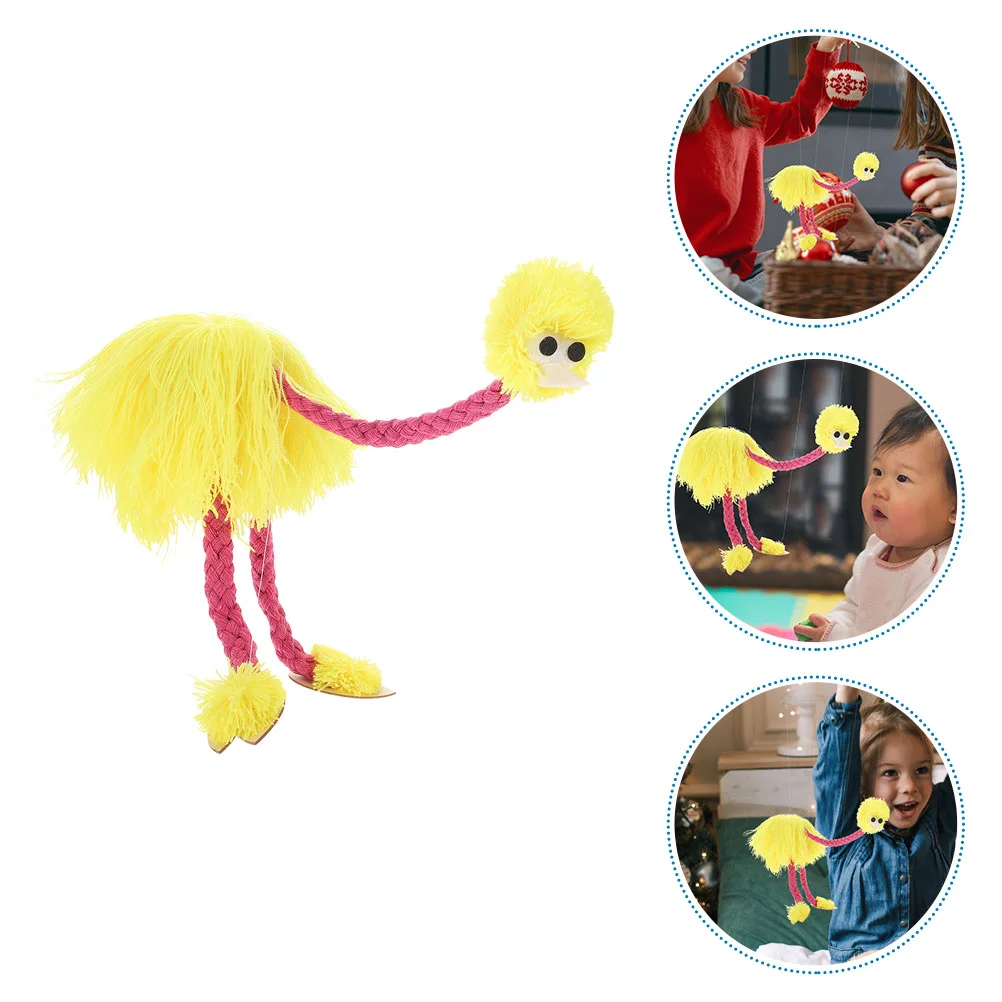 

Ostrich Marionette Toy Yarn Puppet Stuffed Animals for Adults Interesting Marionettes