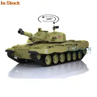 2.4G Heng Long 1/16 Scale 7.0 Plastic Ver Challenger II RTR RC Tank Model 3908 Painted Yellow  Gearbox Wheels Smoke Unit TH17734 1