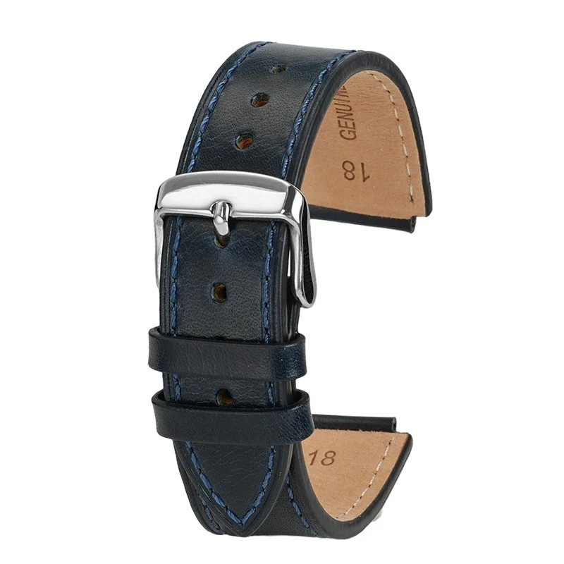 Casio Retro Leather Watch Strap for Men - Small Square, 18mm