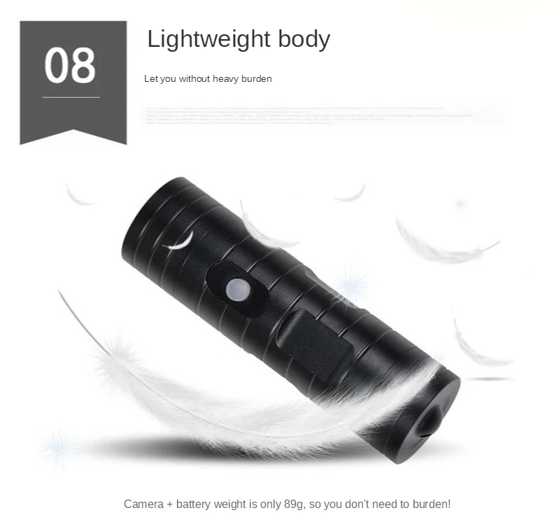 MC29 FHD 1080p Mini Waterproof Sports Action Camera Flashlight Appearance Shape DV Camcorder for Outdoor Climbing Cycling DVR