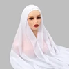 Hijab instantané en mousseline de soie avec boucle magnétique, couleur unie, écharpe musulmane pour femme, Turban islamique, bandeau à la mode, châle, nouvelle collection