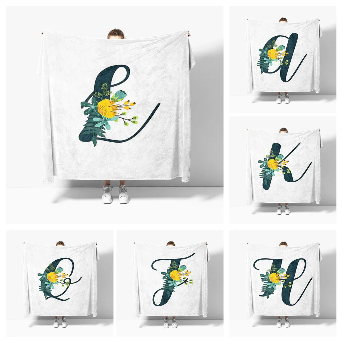 

Home decoration Letter wreath plush Sofa blanket anime Bedspread on the bed anime fluffy soft blankets thick blanket for winter