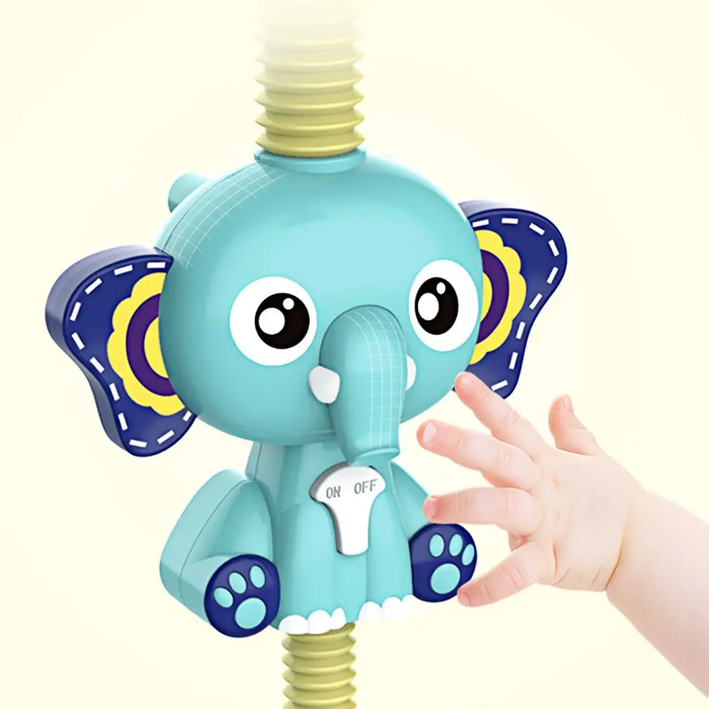 Cute Elephant Bath Toy Sucker Water Spray For Kids Baby Bathroom Bathtub Faucet Baby Electric Shower Toys Children Water Game 2
