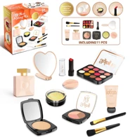 Simulated Makeup Toys, Play Cosmetics Girl Gifts Fake Makeup Set Toy Simulated Lipstick Powder Blusher Not Real Makeup for Kids 4