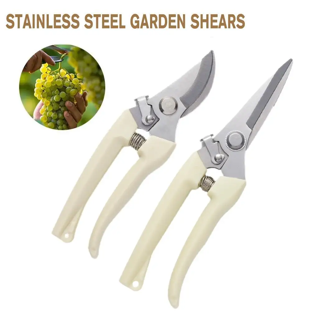 

Gardening Scissors Hand Pruner Pruning Shears Trimming Scissors With Straight Elbow Stainless Steel Blades For Plant T4a6