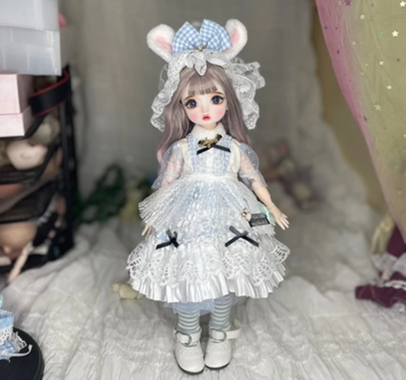 

BJD Doll 1/6 Full set with fashion clothes and soft wig 30cm multi-color eyes cute make-up jointed doll for girl gift toys