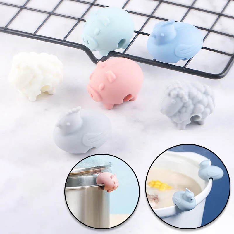 2Pcs Silicone Lid Lifter Man Shaped Overflow Prevent Pot Cover  Heat-resisting Stopper Lifter Durable Kitchen Specialty Tools - AliExpress
