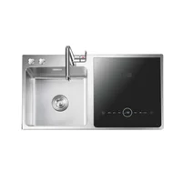 European Smart Dual Sink Dishwasher Stainless Steel Sink Dishwasher Efficient Dishwasher Light Emitting Diode Display 1