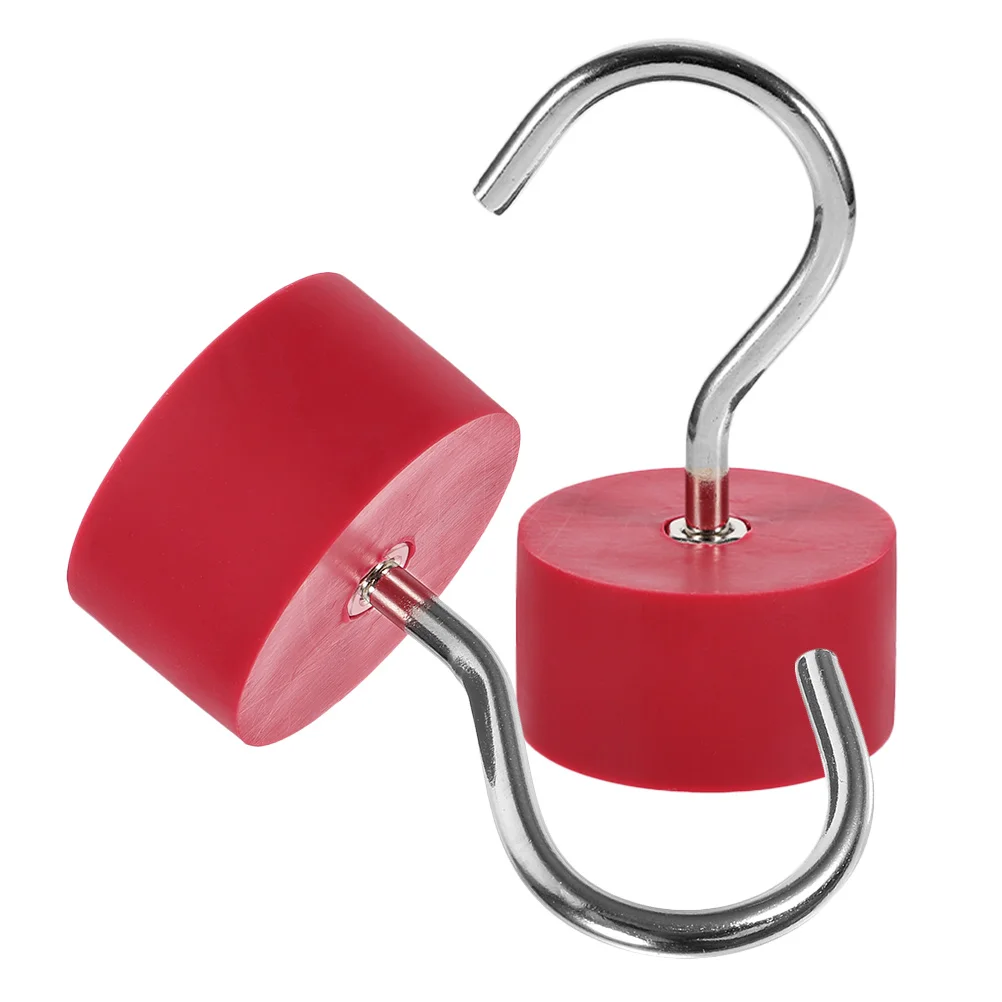 

2 Pcs Magnet Hook Heavy Duty Magnets Hooks for Hanging Iron Cabinet NdFeB Strong Magnetic