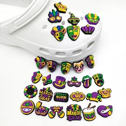 Carnival Dionysia Mask Shoe Charms for Clogs Sandals Decoration Shoe Accessories Charms for Friends Gifts