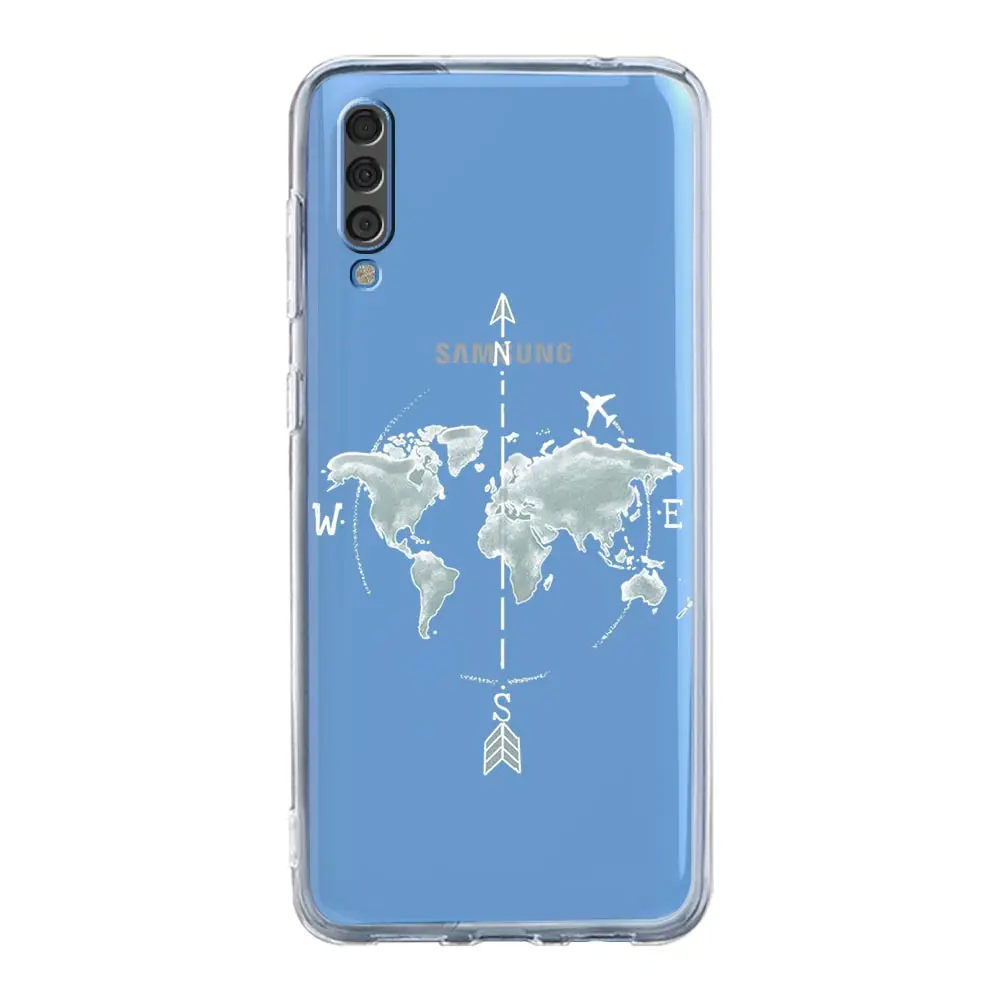 Cartoon World Map Scenery Phone Case Cover