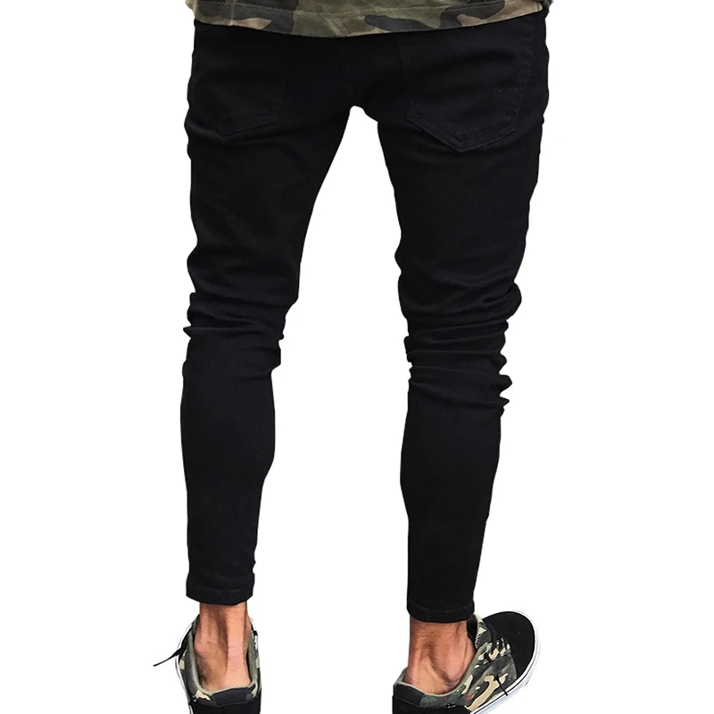 2022 Jeans elasticizzati neri attillati con cerniera sul fondo Jeans da  uomo strappati con foro strappato Jeans da motociclista pantaloni Hip Hop  Street taglia grande XXXL|Jeans| - AliExpress