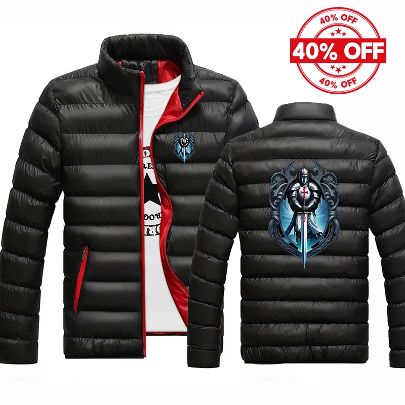 Cotton Hoodie Jacket for Men with Knights Templar Logo