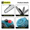 NEWBENY 8 Inch Brushless Cordless Oil Electric Chain Saw Handheld Rechargeable Woodworking Cutting Tool For Makita 18V Battery 5