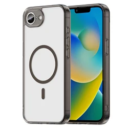 Shockproof Transparent Silicone Colorful Back Cover for iPhone 17 e (Black - cx)