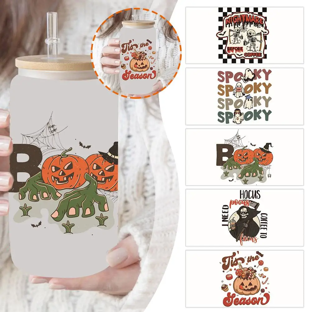 

1 Pcs Halloween Transfer Sticker Sticker Waterproof DTF Transfer Stationery Halloween UV Sticker Stickers Process DIY Trans E8J9