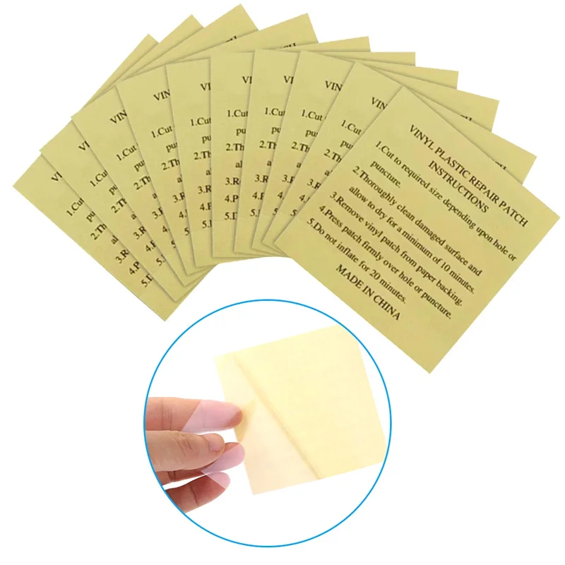 10pcs Swimming Pool PVC Repair Patch Waterproof Swimming Ring Repair Kit Inflatable Boat Repair Patch Swimming Pool Accessory 3