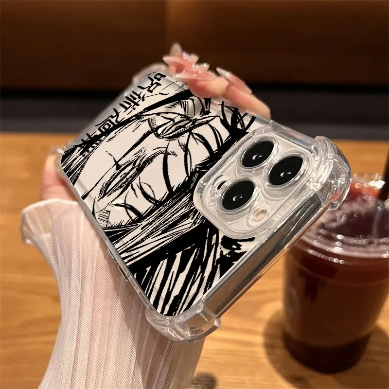Clear Shockproof Anime Phone Case - Jujutsu Kaisen Choso Design