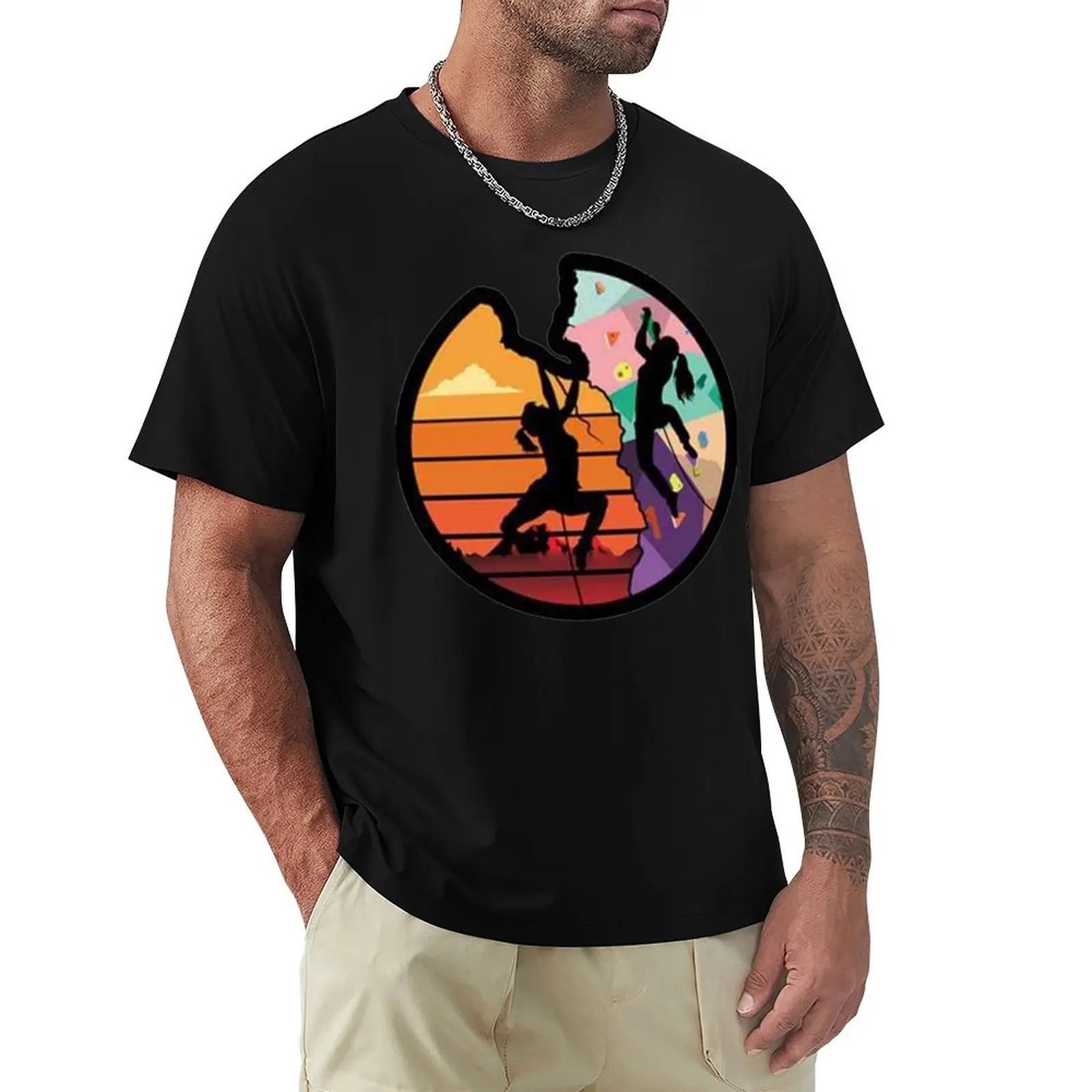 

Climb Like a Girl Rock Climbing Bouldering Colorful Perfect Christ T-Shirt Aesthetic clothing graphics men t shirt