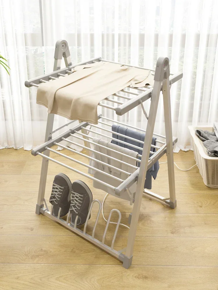 SHARNDY Clothes Dryer Household Electric Drying Rack Drying Clothes Small Folding Multi-function Heating Clothes Dryer 5