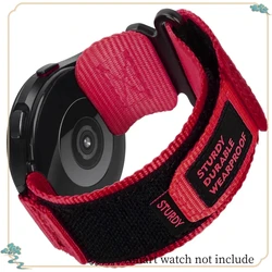 Nylon Loop Bracelet - 20mm Tactical Sport Strap - 22MM (Red)