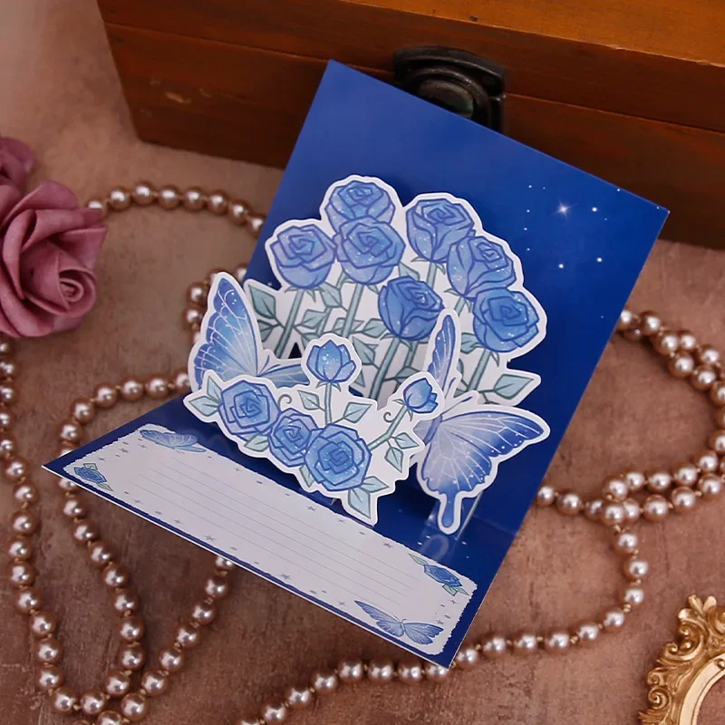 3D Pop up Style DIY Greeting Card Qixi Valentine's Day 520 Advanced Message Card Including Envelope General Holiday Gift