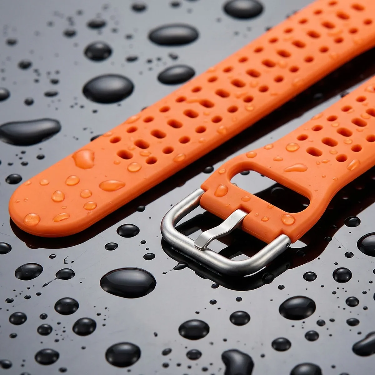 Enhanced Silicone Sport Band - Breathable Soft Bracelet Strap