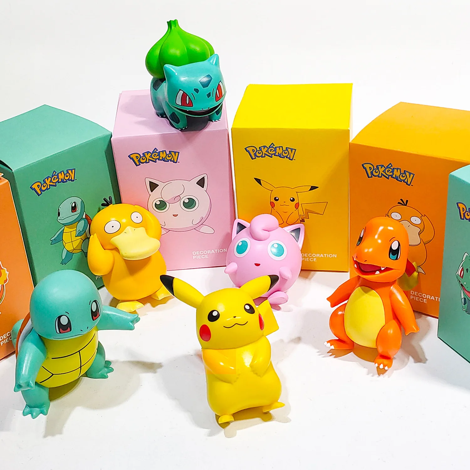 Pokemon Pikachu Psyduck Charmander Bulbasaur Jigglypuff Anime Action Figure  PVC toys Collection figures for friends gifts - AliExpress