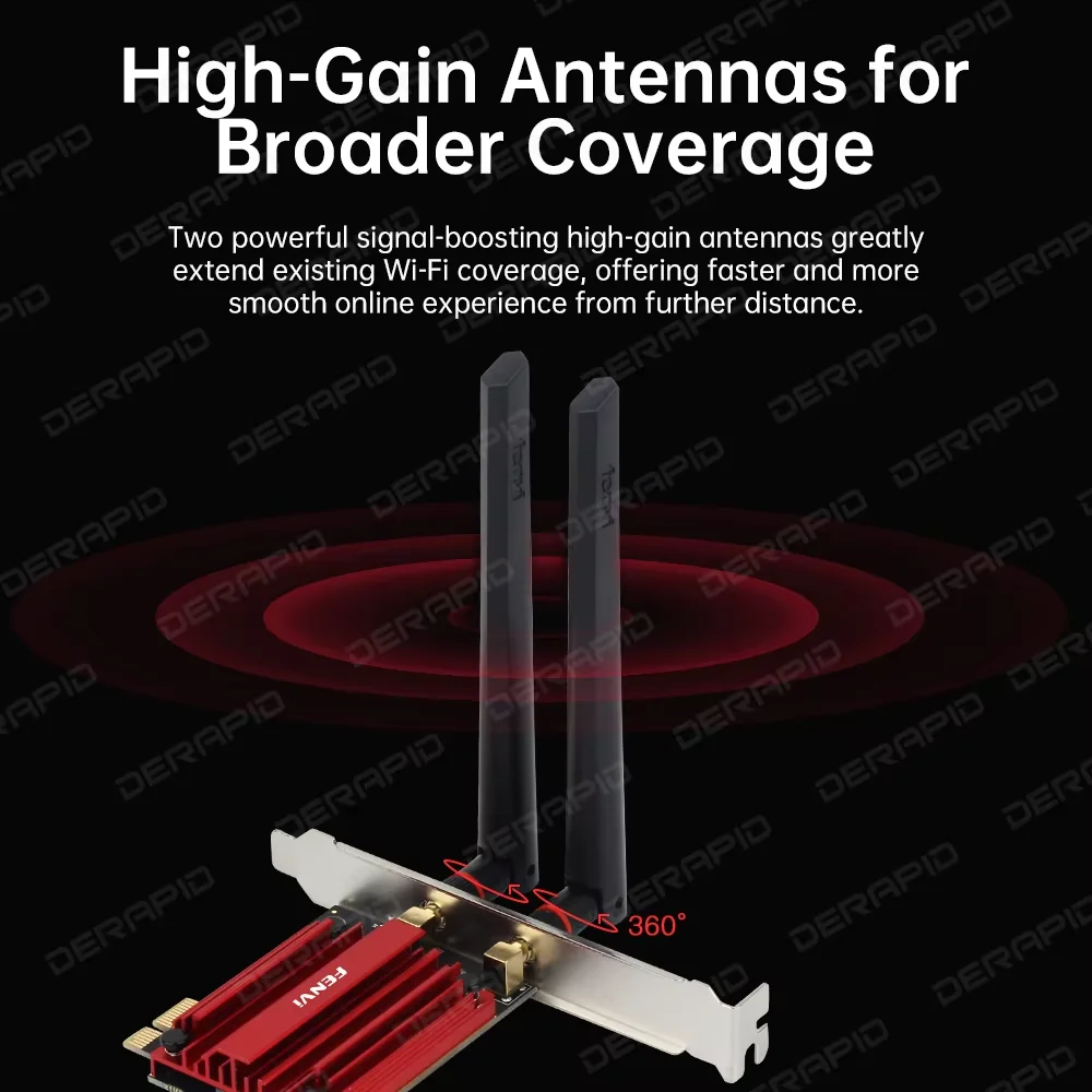WiFi 7 MT7925 6500M PCIe 네트워크 카드 블루투스 5.4 6500Mbps 트라이 밴드 2.4G 5G 6GHz 고속 무선 어댑터 (Win10/11용)