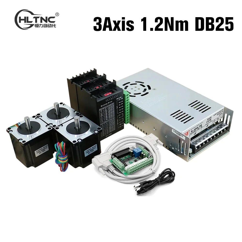Cnc Kit 3-Axis - Nema 23 425oz-in Motors With DM556 Drivers & 350W