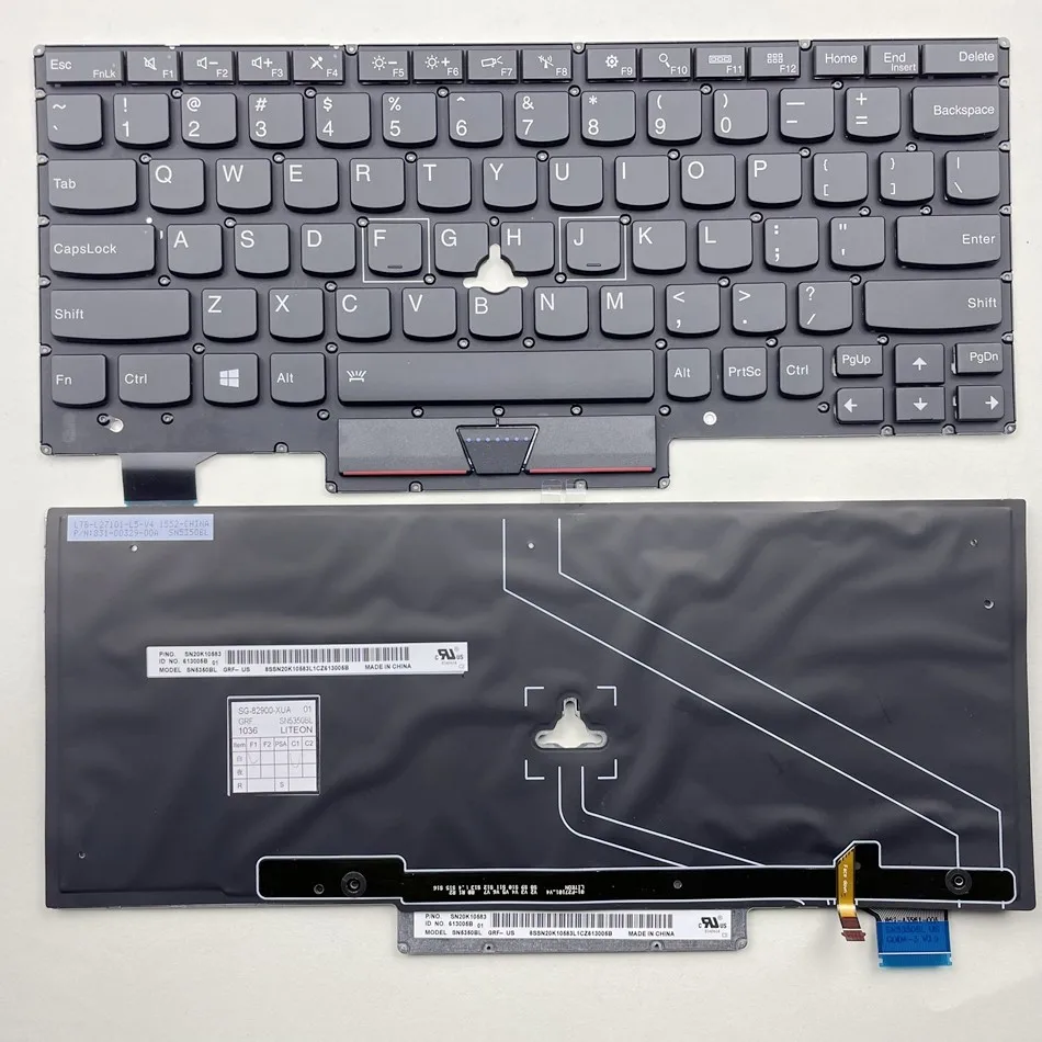 

US клавиатура с подсветкой для планшета Lenovo ThinkPad X1 1-го поколения, модель 20GH sn5350BL SN20K10583 613005B без рамки, US макет