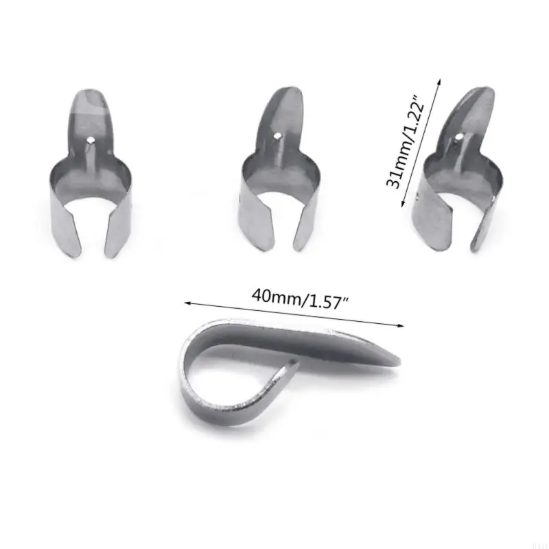 H4GF 4Pcs/set 1 Thumb + 3 Finger Guitar Picks Stainless Adjustable Fingerpicks Guitar Plectrum Sheath For Acoustic