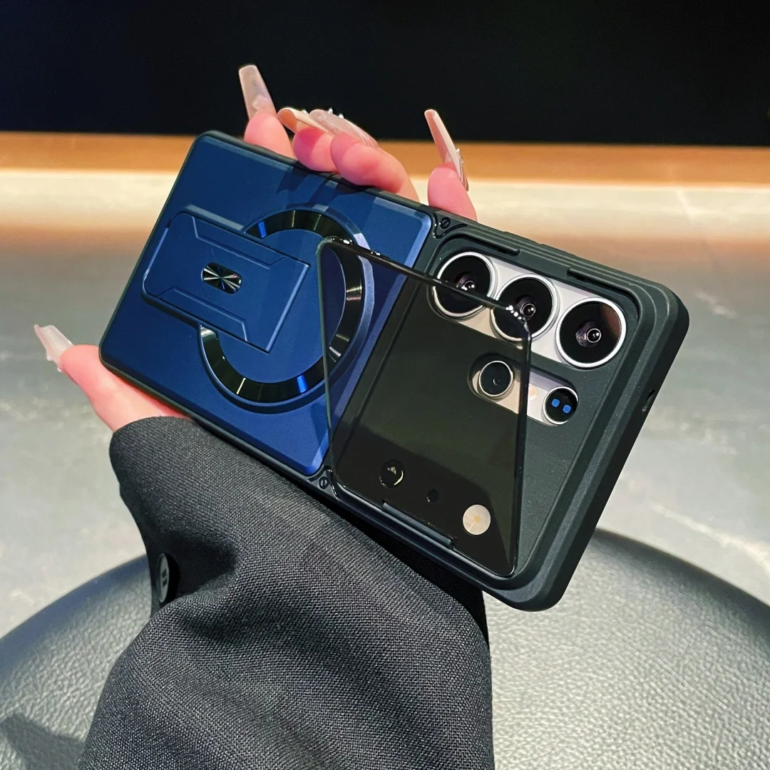 Advanced Magnetic Bracket Phone Case with Lens Filter Attachment