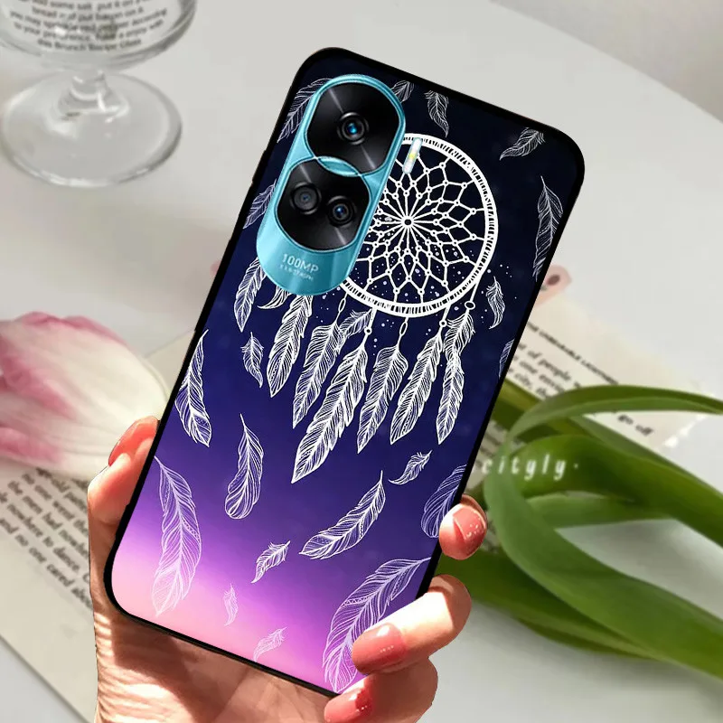 Sleek Black Silicone Soft Painted Protective Case