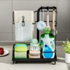 kitchen sink storage rack,faucet sponge rag holder,Bathroom drain rack with hook,Soap and cleaning supplies storage box 6