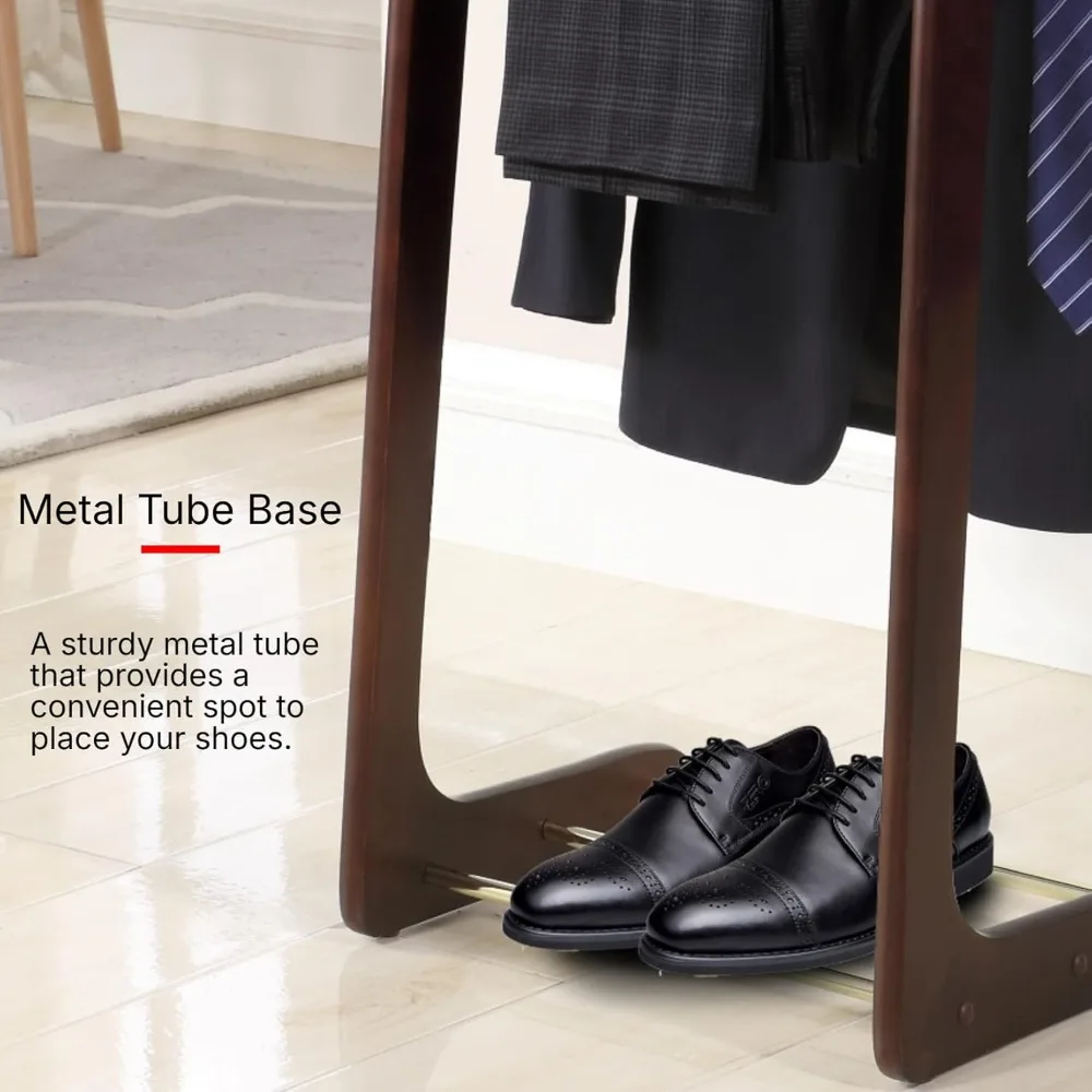 windsor suit valet stand vl16001 with top tray, contour hanger, trouser bar, tie & belt hooks and shoe rack, 17" w x 14" d x 40