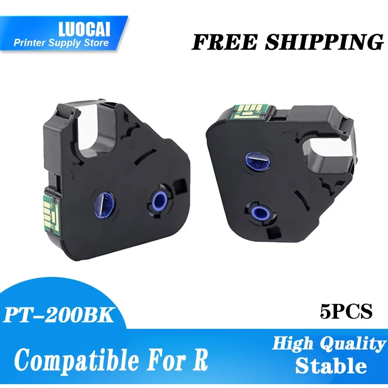 Nuovo 5Pk Pt-200Bk Mk-Rs100B 3604 B001 Stampante Id Cavo M-11C, M-1Std, M-1Pro,Mk1000, Mk2000, Mk1500, Nastro Per Macchina Da Scrivere Con Inchiostro 