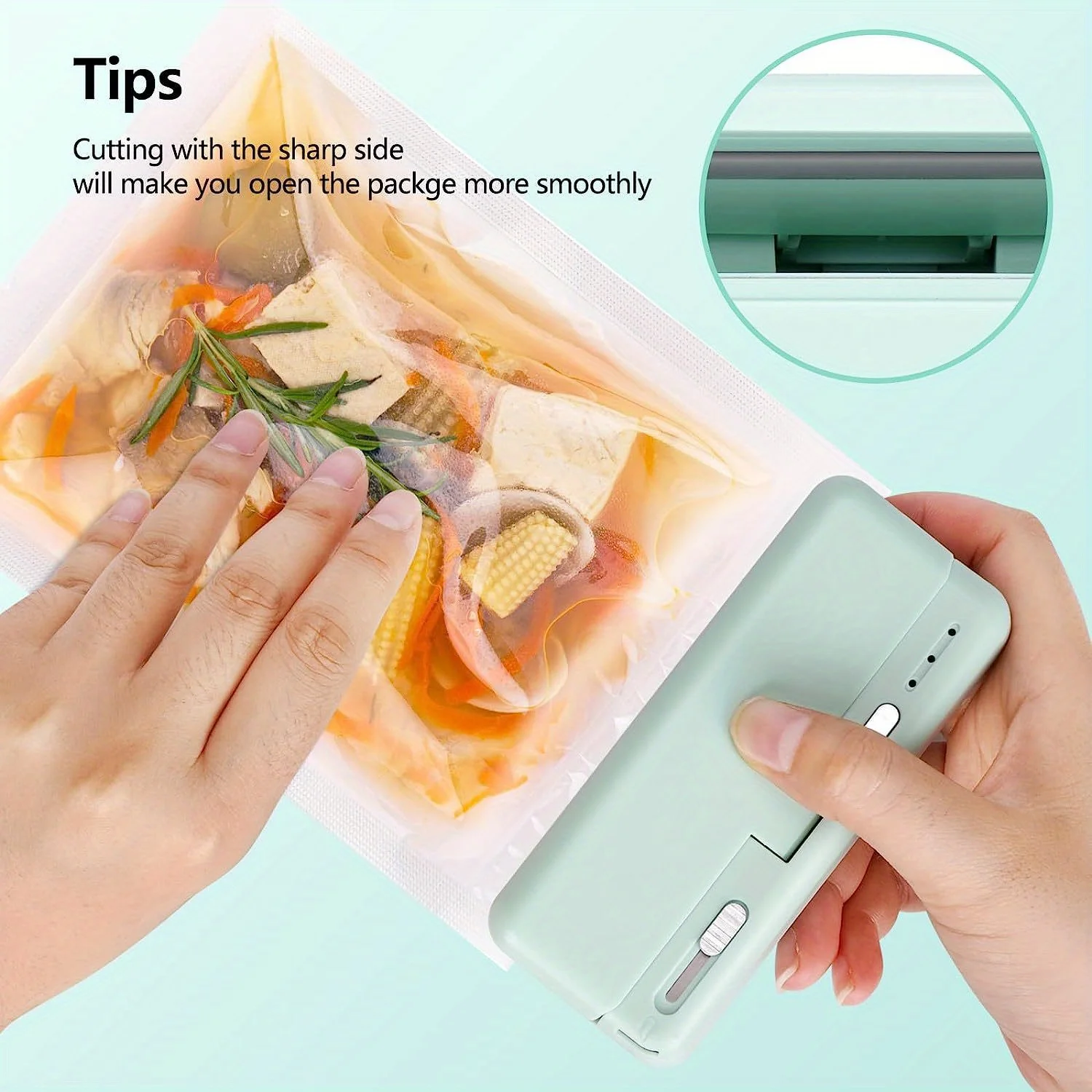 Portable Mini Chip Bag Sealer - Handheld Food Vacuum Sealer for Plastic Bags with Resealer and Opener - Kitchen Gadget 6