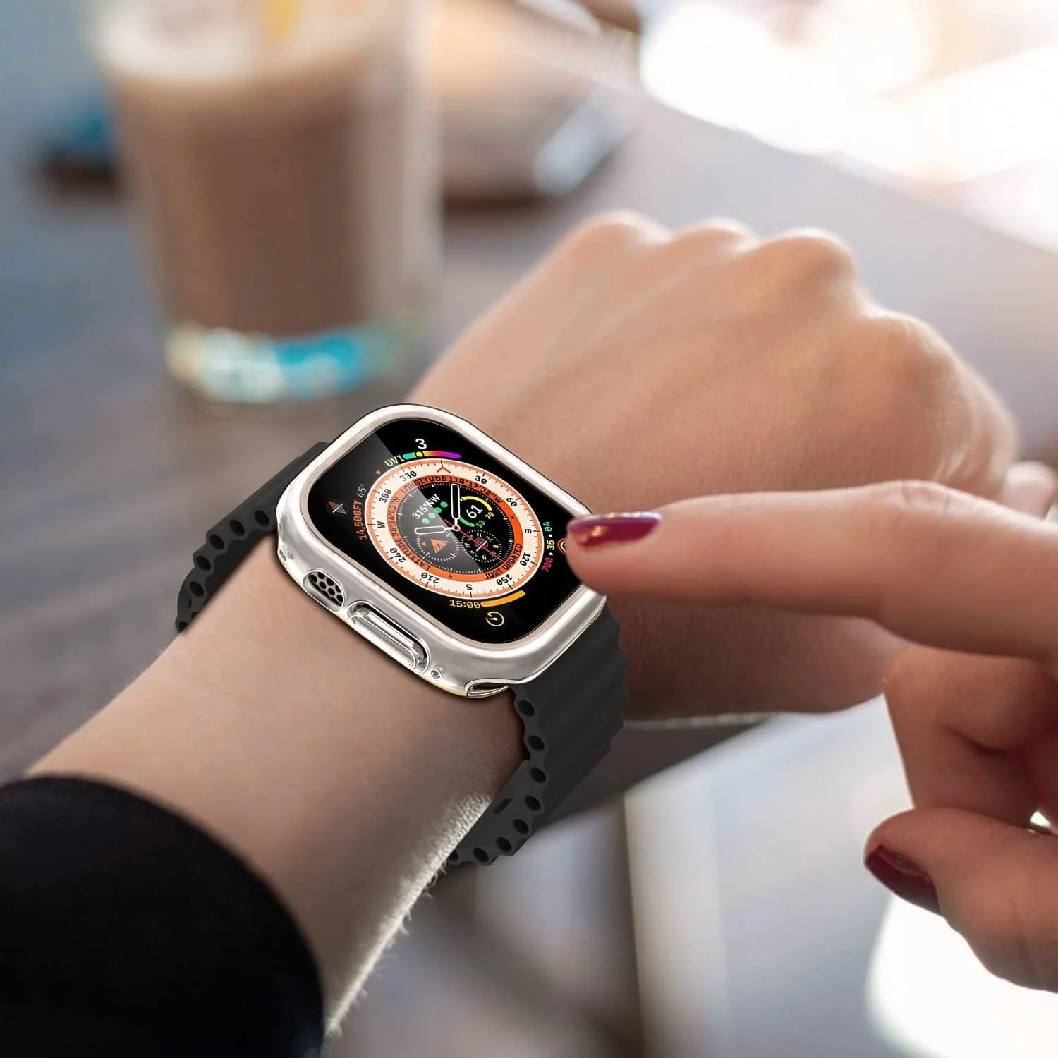 Premium Shockproof TPU Protective Case with Screen Protector for Apple Watch Ultra 49mm - Anti-Scratch Shell Cover