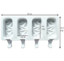 Premium Silicone Ice Cream and Dessert Pop Mold with Sticks - 4/8 Hole Design (YH-806)