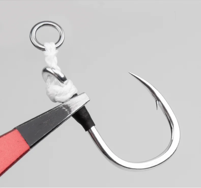 TEASER 2 teile/beutel HK048 High Carbon Stahl Langsam Einzel Haken 1/0-7/0 Meer Angelhaken Salzwasser Angeln Metall Jigging Assist Haken – Detail 7