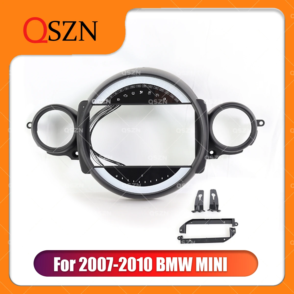 

QSZN 9 Inch Car Frame Fascia For BMW mini 2007 2008 2009 2010 Panel Dash Mount Installation Double Din Car Dvd Frame Kit