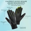 GTUBIKE Autumn Winter Gloves Kids Warm Water-resistant Sports Gloves with Thick Plush Lining for Cold Weather Cycling Gloves 3