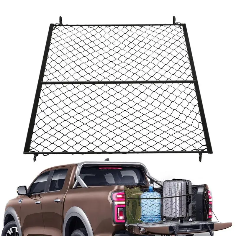 

Car Trunk Rooftop Net Mesh Cargo Net Heavy Cargo Net Truck Trailer Dumpster Extend Mesh Covers Luggage Nets With 4 Fixed Hooks