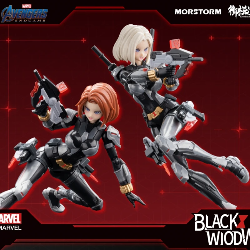 

Original Marvel Black Widow Anime Comics The Avengers Action Figure Mobile Suit Girl Toys Model Static Children Christmas Gifts