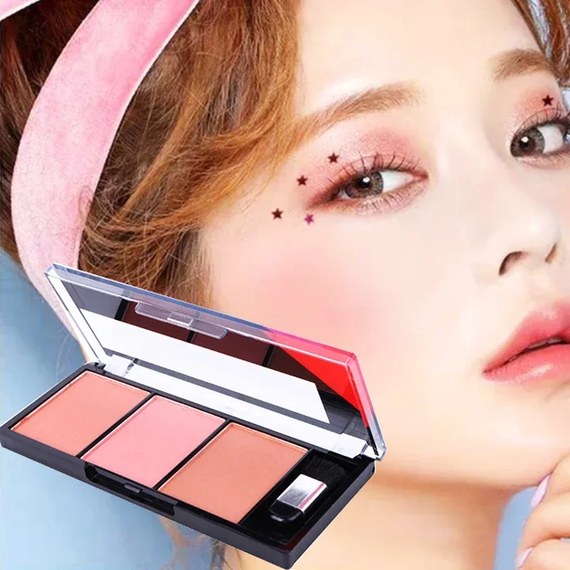 Face Blush Plate Powder Pigment for Women Makeup
