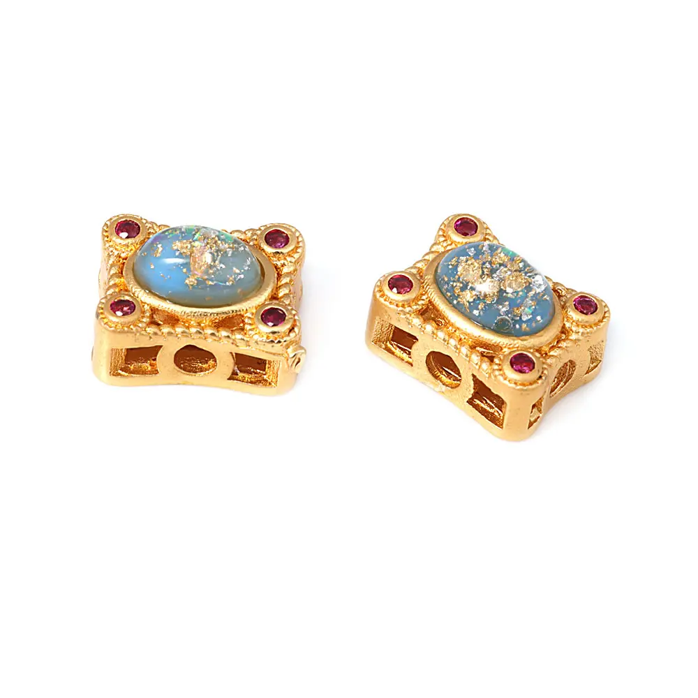 Pulseras de Cuentas Nepalesas Vintage Estilo 5PCS Brasso Dorado Mate Accesorios DIY para Hacer Joyería - details 11