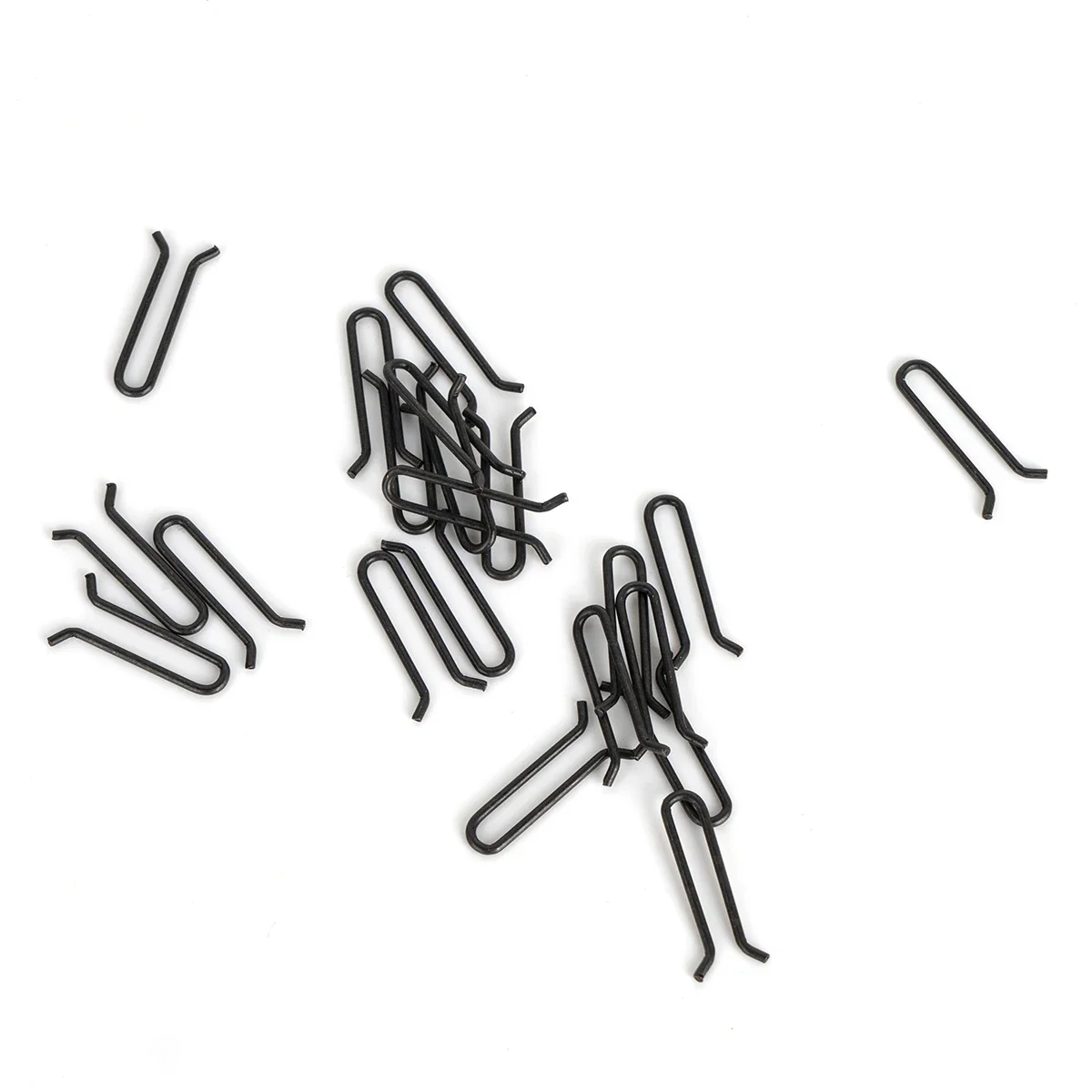 50 pièces plombs carpistes noir mat avec œillet en U - Accessoires de pêche clips de sécurité