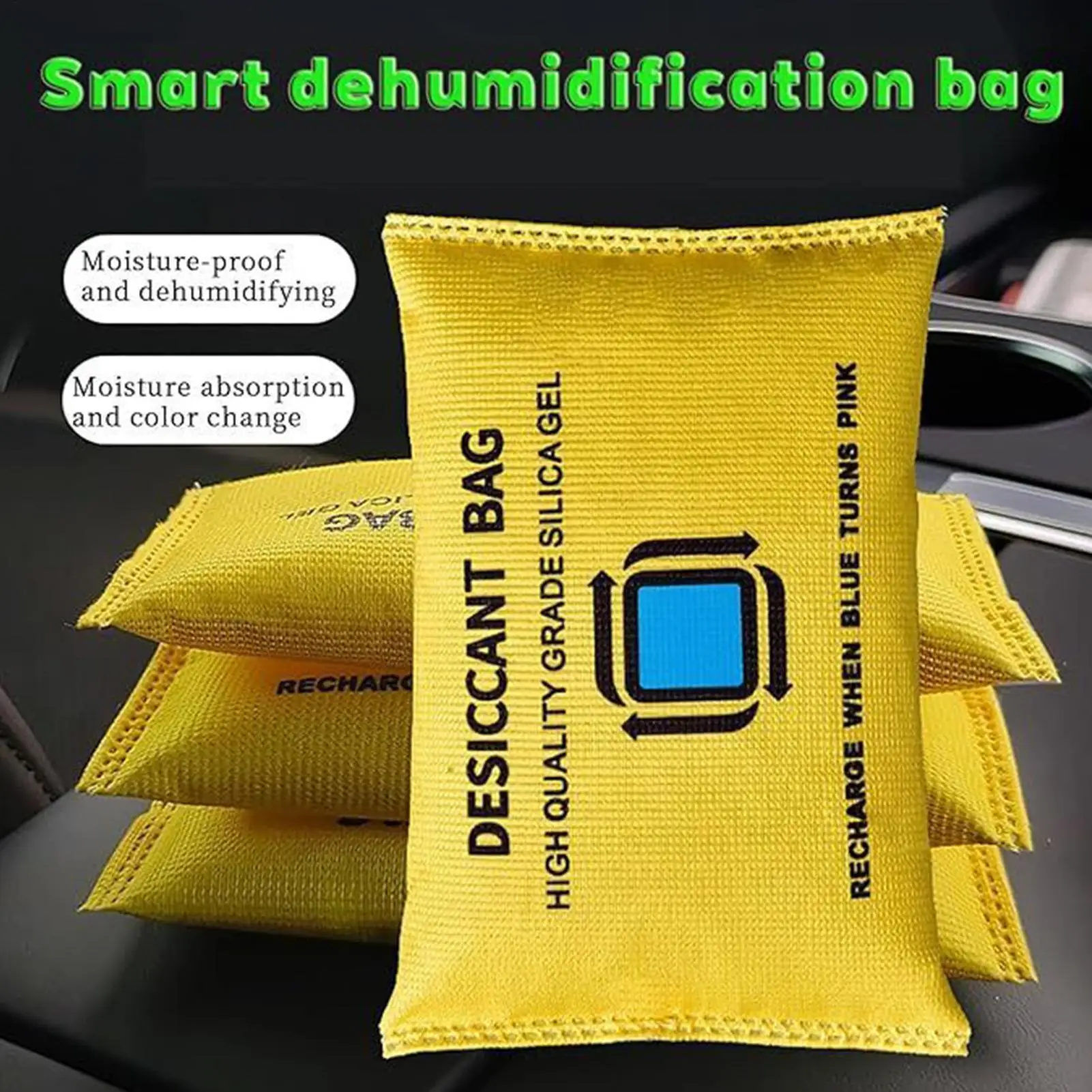 Reusable Dehumidifier Bags Moisture Absorber Closet Dryer Rechargeable Silica Gel Desiccant Wardrobe Cabinet Basement Car