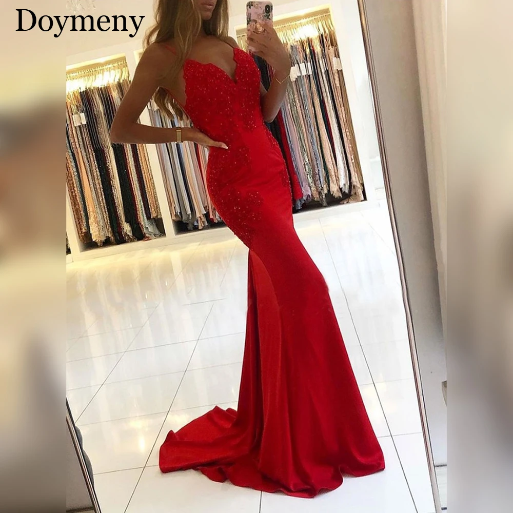 

Doymeny Evening Dresses Cocktail Dresses Mermaid Sparkly Stretch Formal Gowns Masquerade Dress Open Back Vestidos De Coquetel